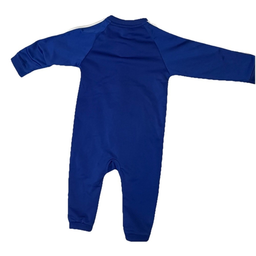 Adidas Baby Boys Blue White Stripe Track Jump Suit One Piece Coverall 18M - Picture 5 of 10